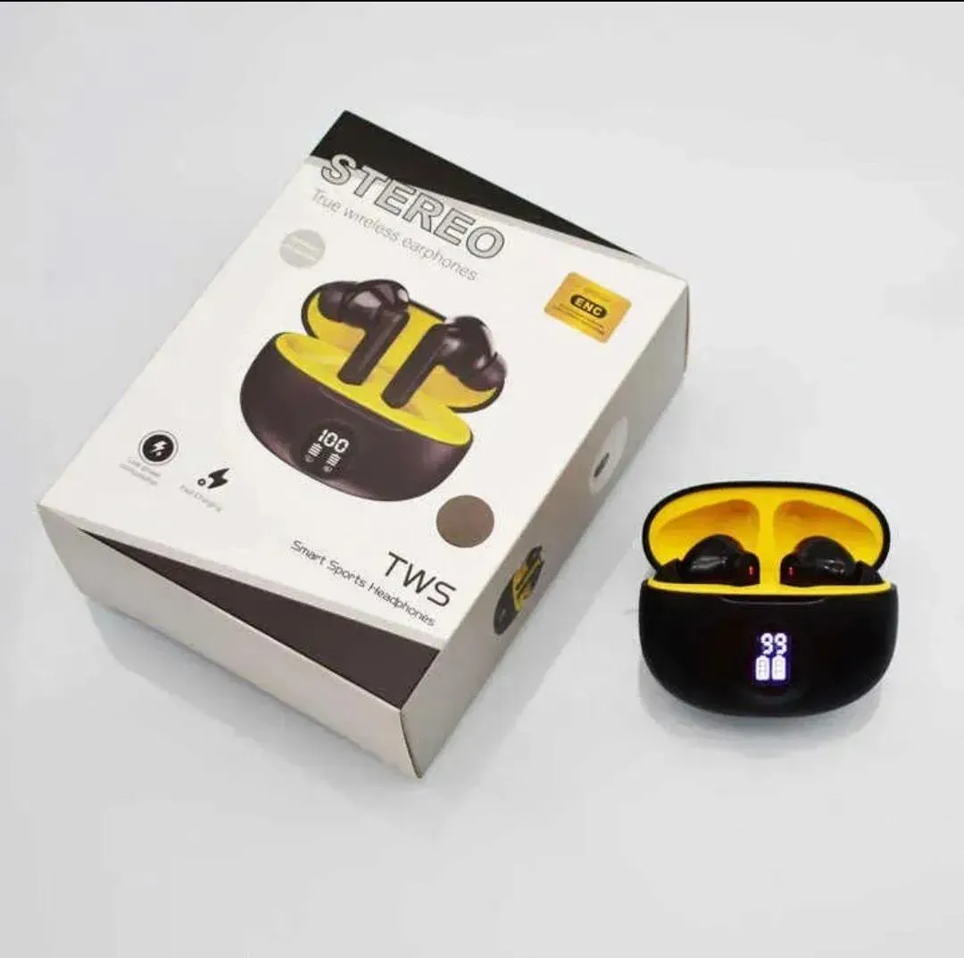 Stereo TWS Earbuds with ANC & Super Bass Black - Image 3