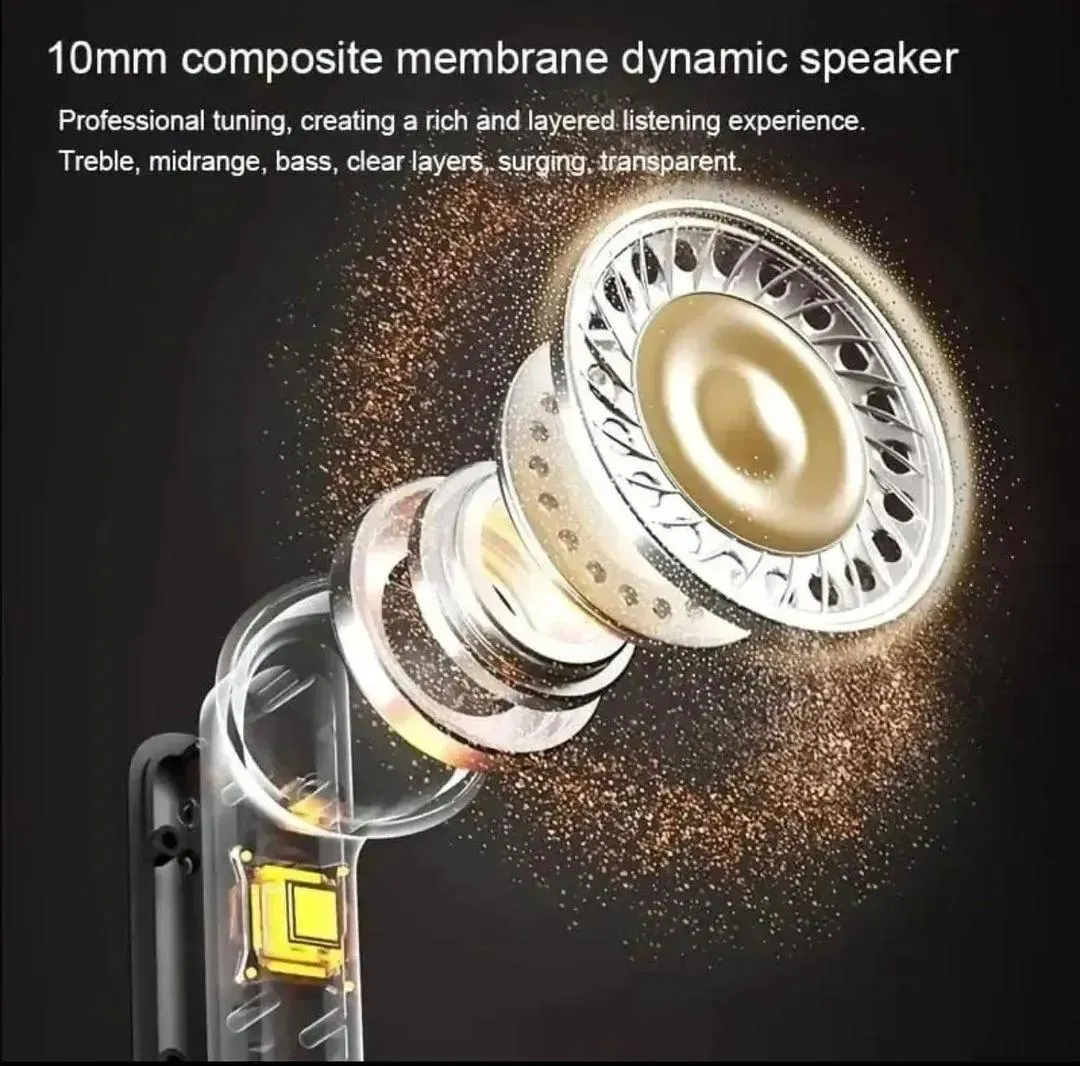 Stereo TWS Earbuds with ANC & Super Bass Black - Image 6