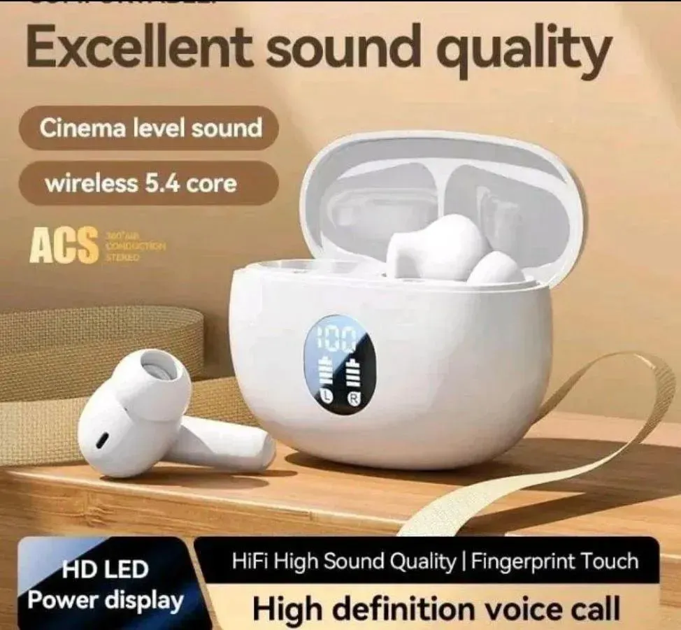 Stereo TWS Earbuds with ANC & Super Bass Black - Image 7