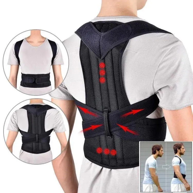 Men Black Posture Corrector Belt for Health & Fitness