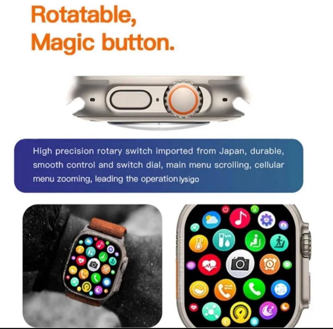 T10 Ultra 2 Smart Watch Bluetooth 5 Heart Rate Fitness Tracker - Image 8