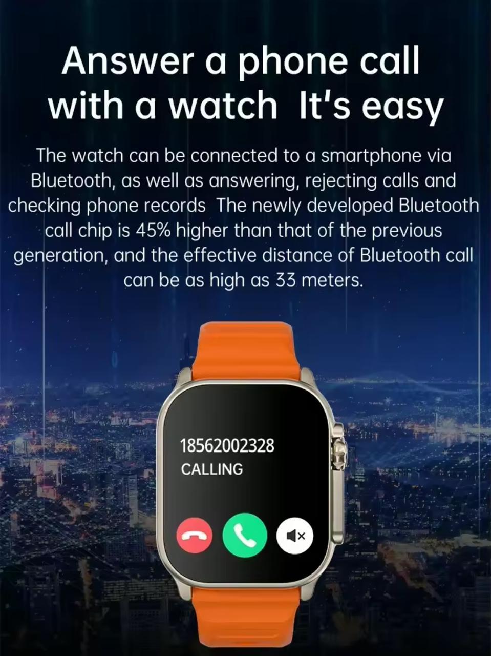 T10 Ultra 2 Smart Watch Bluetooth 5 Heart Rate Fitness Tracker - Image 7